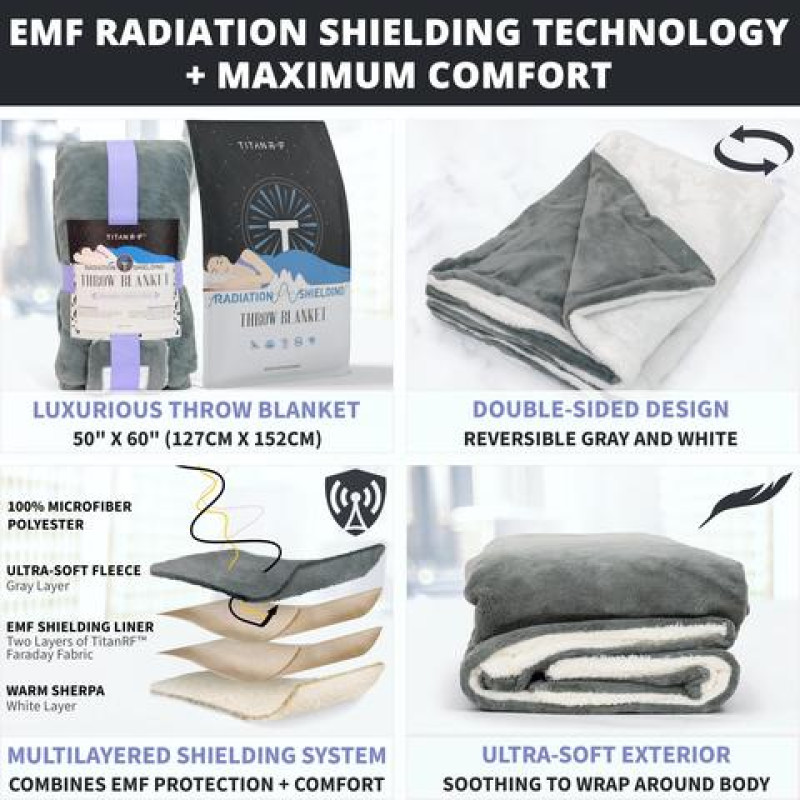 Екрануючий ковдру MISSION DARKNESS™ TITANRF RADIATION SHIELDING THROW BLANKET