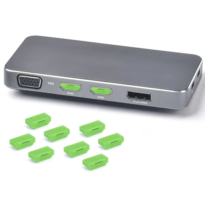 Заглушки SmartKeeper Essential для відеопортів HDMI (green)
