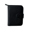 Короткий шкіряний гаманець з RFID захистом LOCKER's DWF-Black