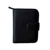 Короткий шкіряний гаманець з RFID захистом LOCKER's DWF-Black