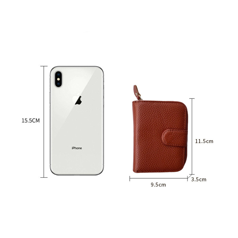Короткий шкіряний гаманець з RFID захистом LOCKER's DWF-Orange