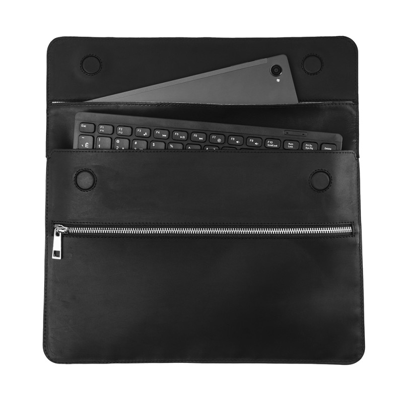 Шкіряна екрануюча сумка-чохол з кишенями для планшета 12" LOCKER's LT12C-Black