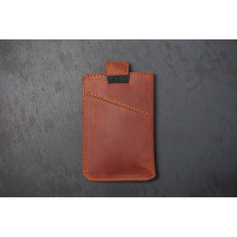Шкіряний картхолдер з RFID захистом LOCKER's LH3-Orange