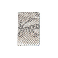Екрануюча обкладинка з RFID захистом для українського ID паспорта з шкіри пітона LOCKER's LIDP-LightBlue