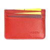 Шкіряний картхолдер з RFID захистом на 7 відділень LOCKER's LH2-Red