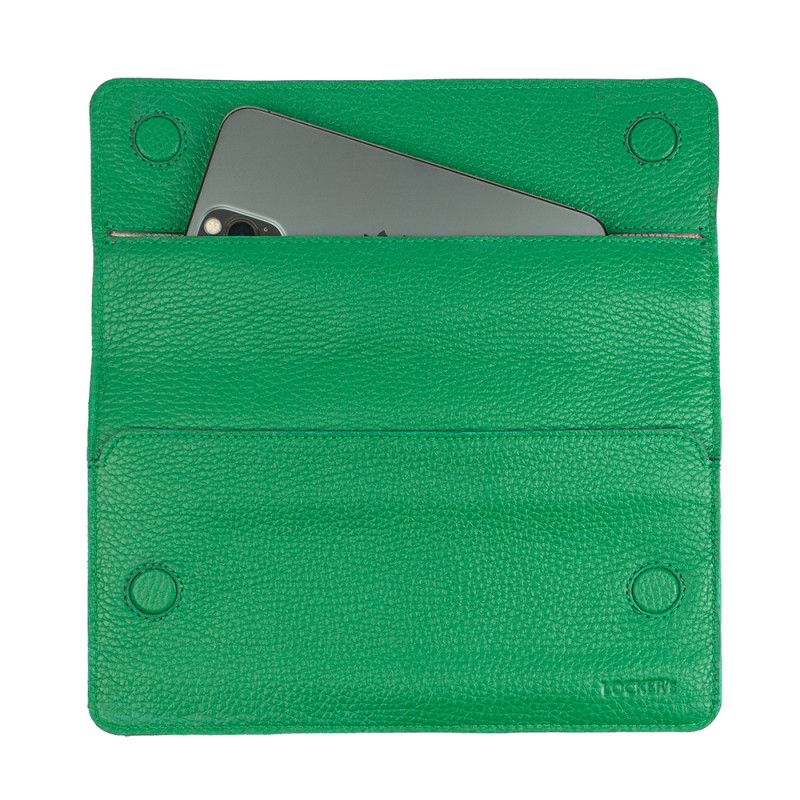 Чохол фарадея для телефону з шкіри флотар для смартфону до 7" LOCKER's LP7F-Green