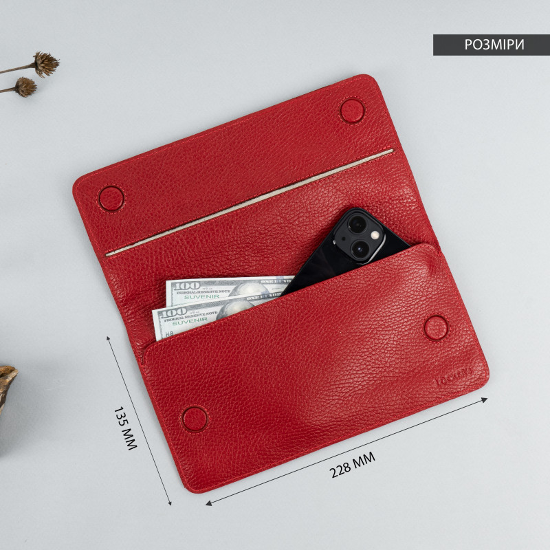 Чохол фарадея для телефону з шкіри флотар для смартфону до 7" LOCKER's LP7F-Red 
