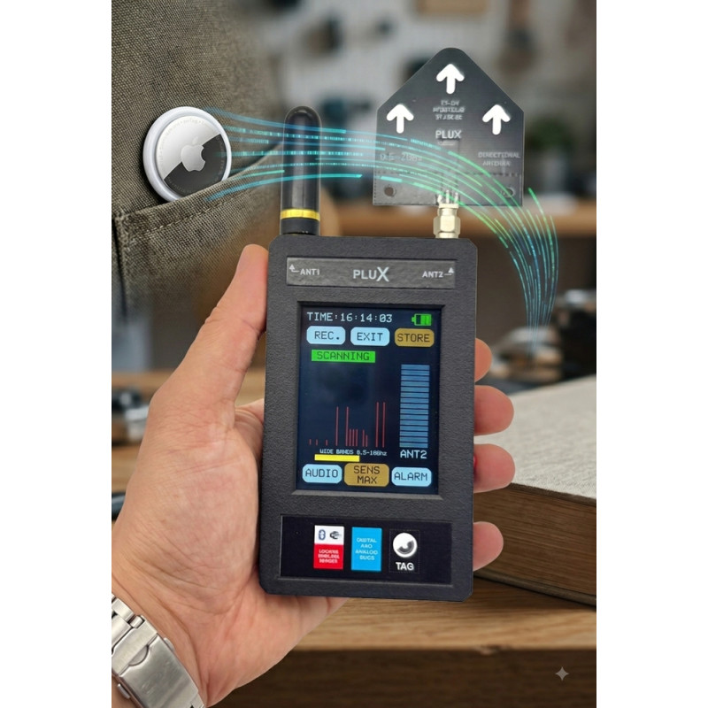 Професійний детектор прослушки Plux DR-TouchPRO (BLE AIRTAG DETECT)
